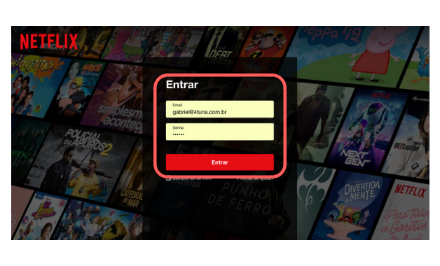 Como mudar a senha da Netflix?